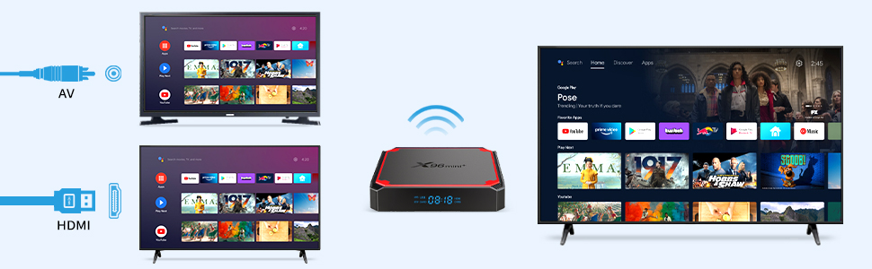Android TV Box 10.0 TV Box Reproductor Streaming con