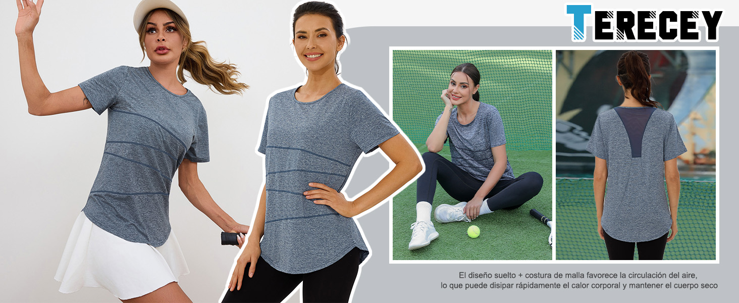 Camiseta Deporte Mujer de Manga Corta