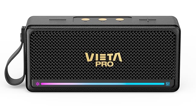altavoz negro portatil orpheo vieta retro vintage