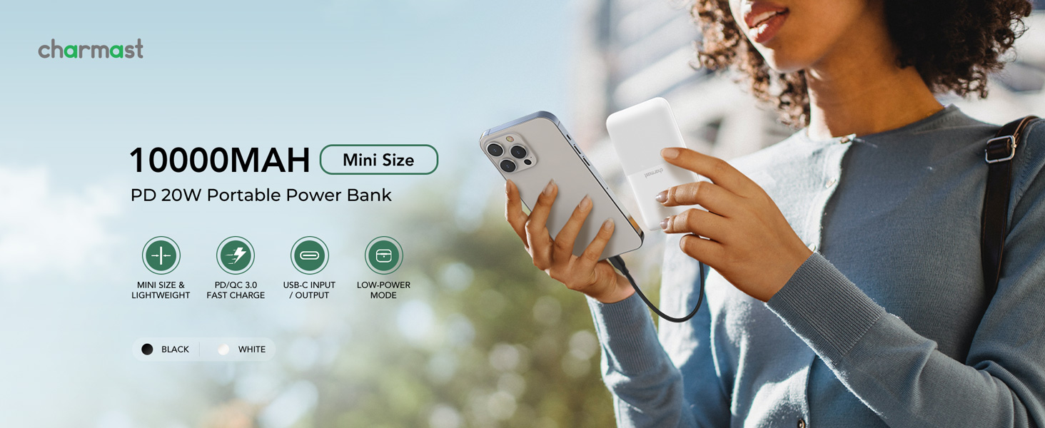 Charmast Mini Power Bank Carga Rápida