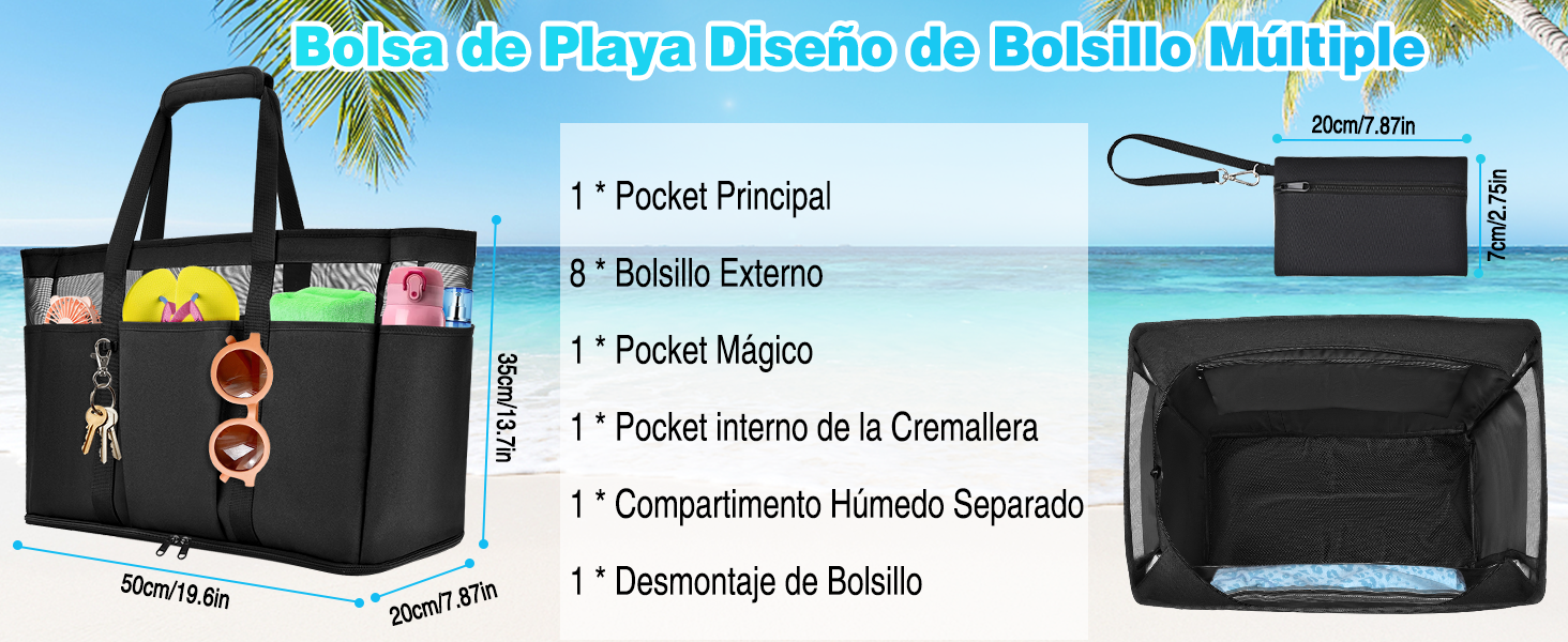bolso playa mujer