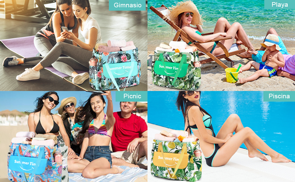 Bolsa de playa de gran capacidad para el verano