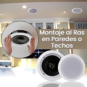 Altavoces Empotrado Techo Pared Sonido Estéreo Cine Sistema Sonido In-wall