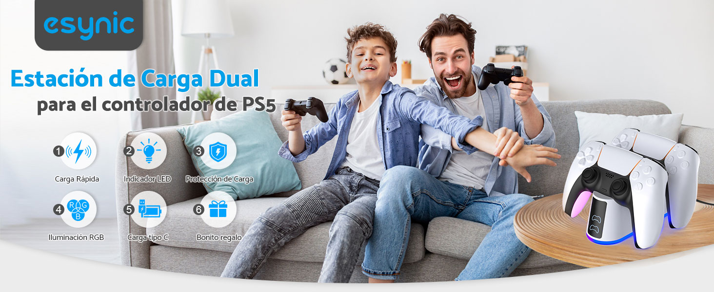 estacion de carga para PS5