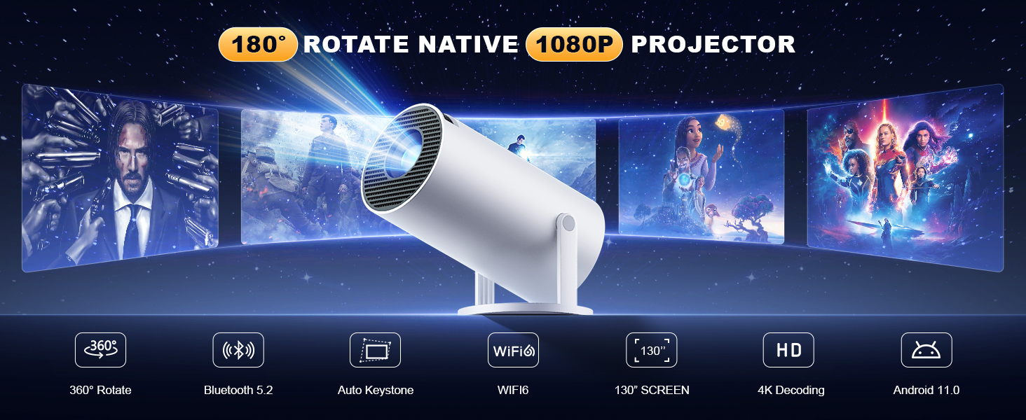 proyector proyector portatil proyector 4k mini proyector portátil Netflix