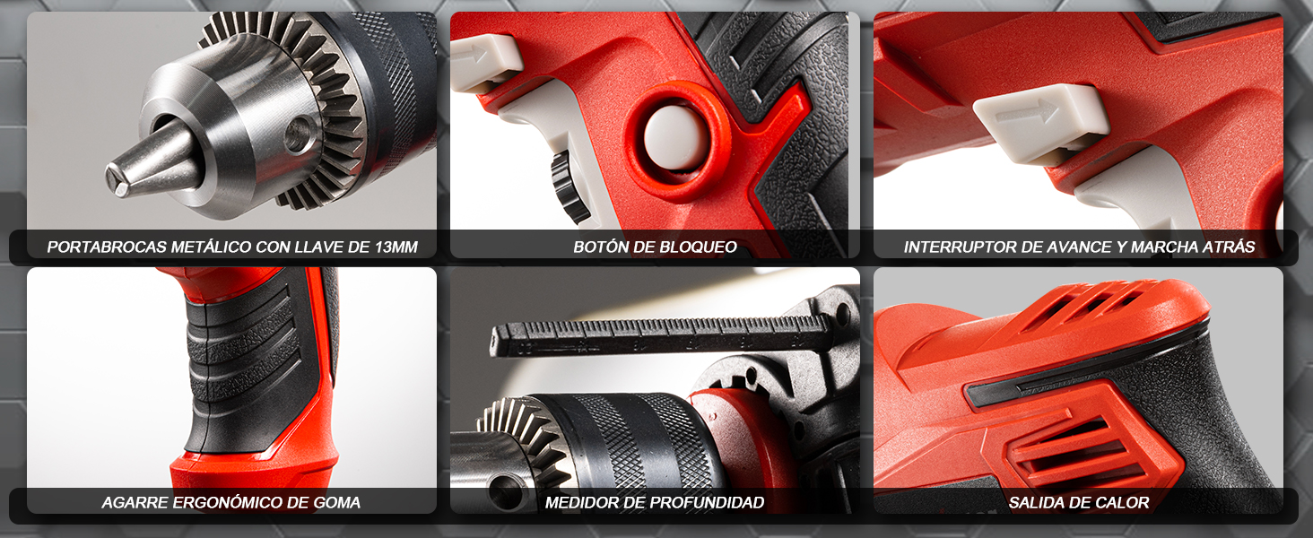 ENVENTOR Taladro Percutor con Cable 900W