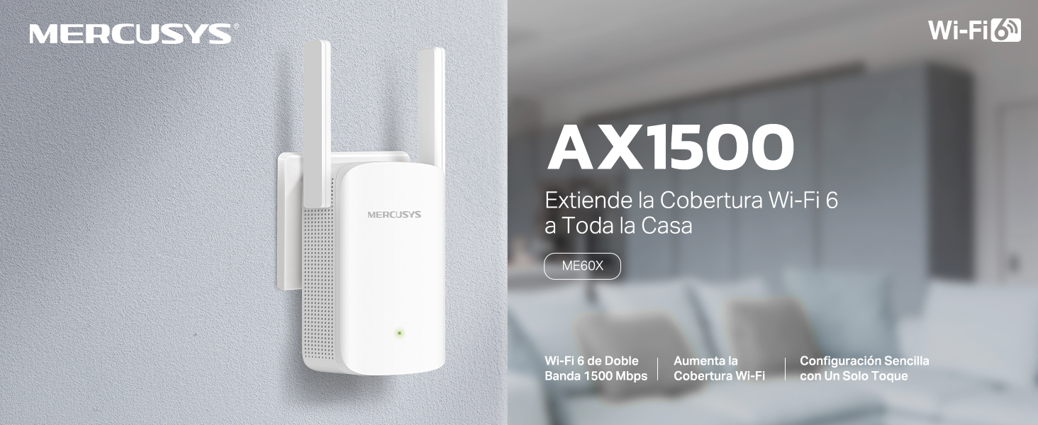 Mercusys ME60X - Repetidor Wi-Fi 6 AX1500