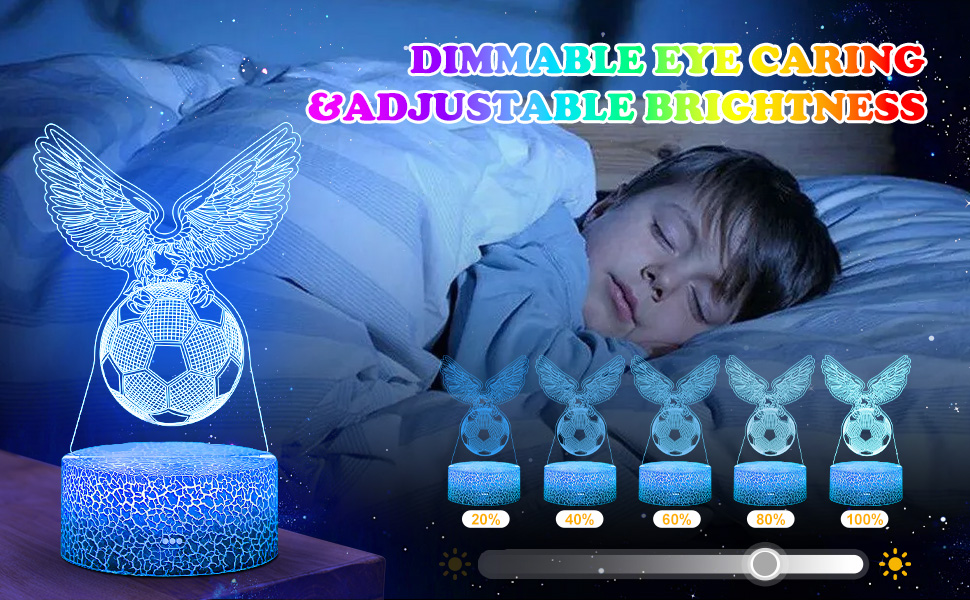 lámpara de fútbol, luces nocturnas, lámpara de fútbol para niños, luz nocturna de fútbol para niños,