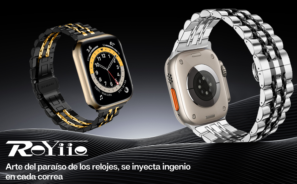 Correa 38mm 40mm 41mm 42mm 44mm 45mm 49mm Metal Apple Watch Series 9/8/7/6/5/4/3/2/1/SE 2/Ultra 2
