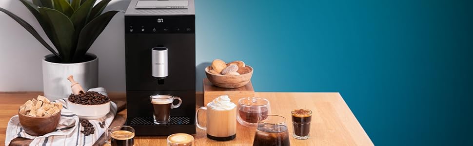 Cafetera superautomática compacta con 19 bares y sistema Thermoblock.