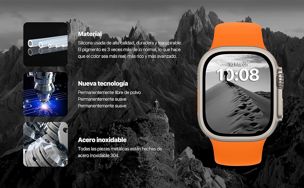 hermes nike ultra correa deportiva apple watch serie ultra 8 7 6 5 4 3 se 49mm 45mm 44mm 41mm 40mm