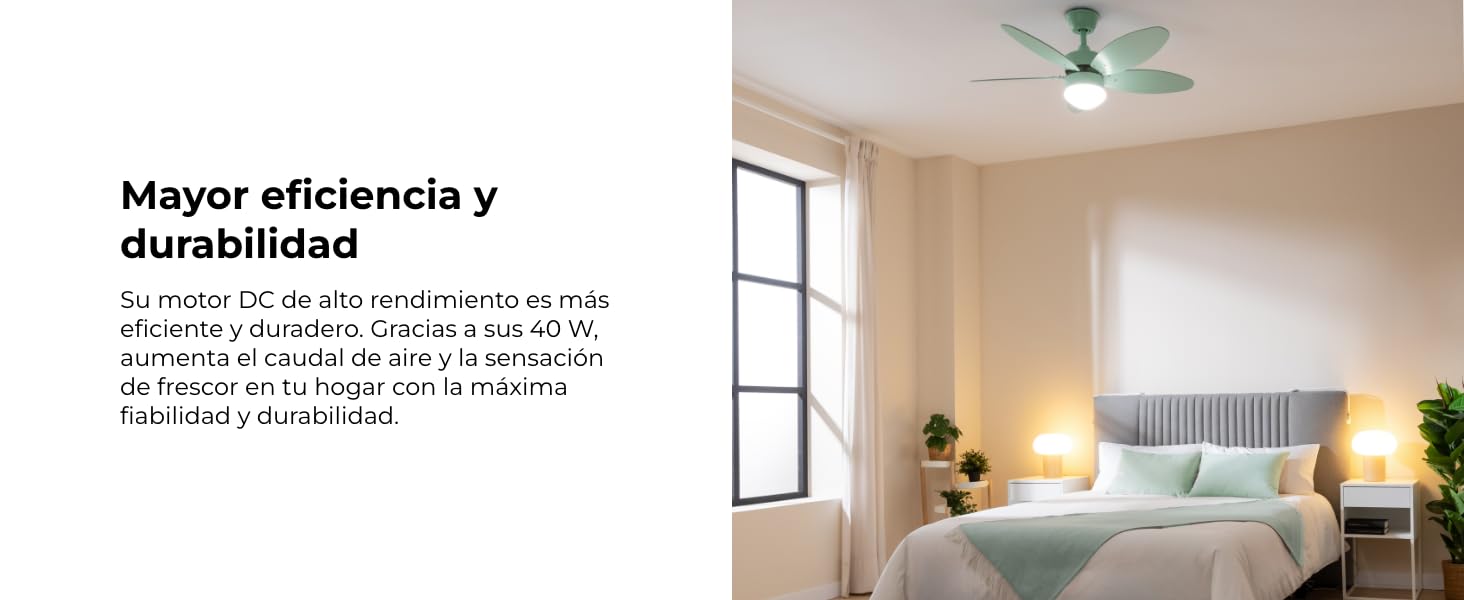 ventilador de techo con luz led ventiladores lampara aspas silencioso dormitorio Cecotec ceiling fan