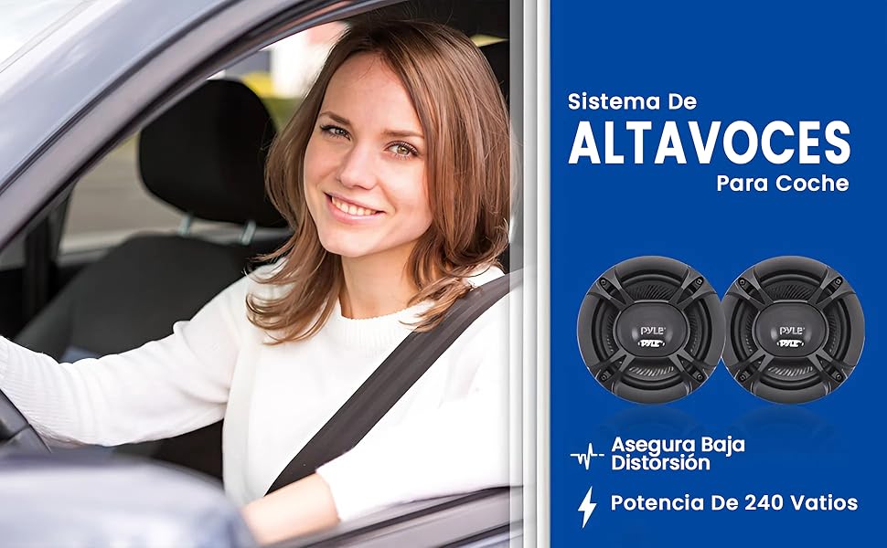 altavoces estéreo auto universales triaxiales audio música calidad instalación