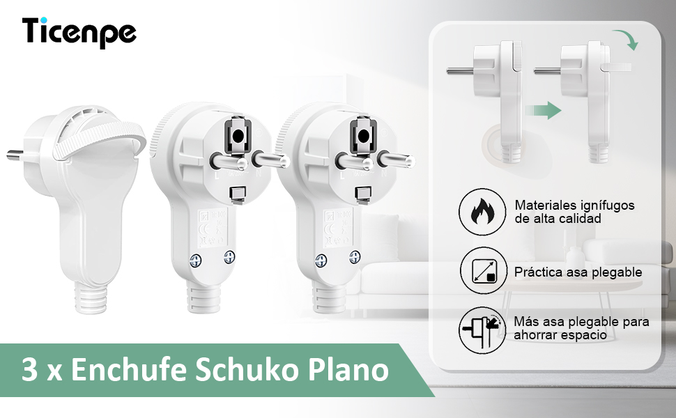 Enchufe Macho Plano 230V