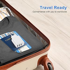 cargador de 3 puertos usb