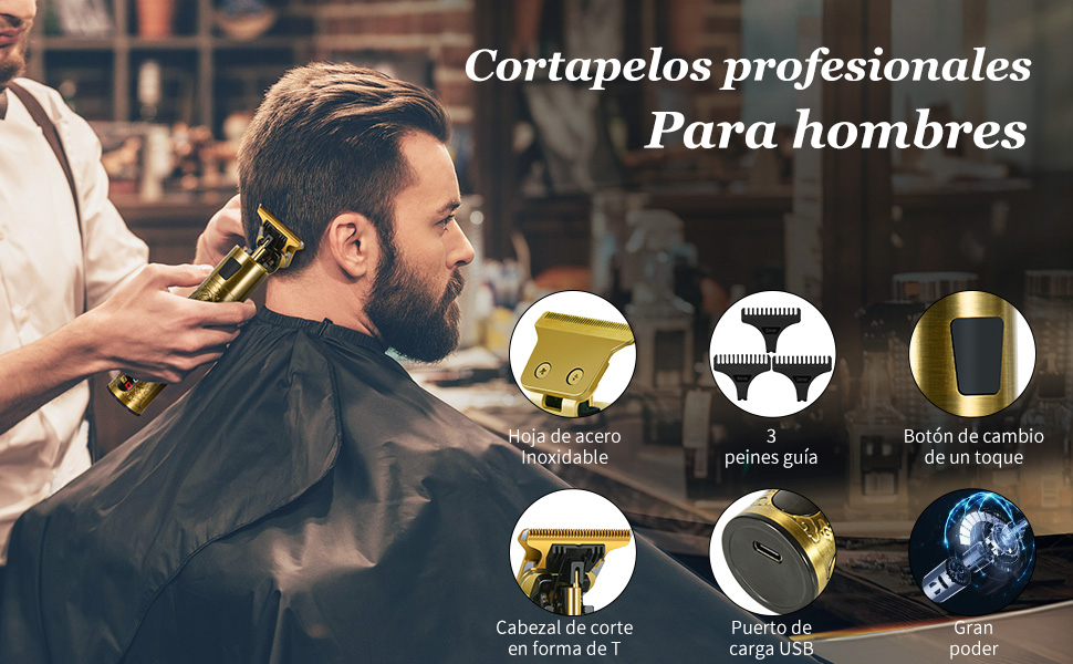 Cortadoras de pelo,Cortapelos Eléctrico Profesional, Cortapelos Para Hombres Inalámbrica