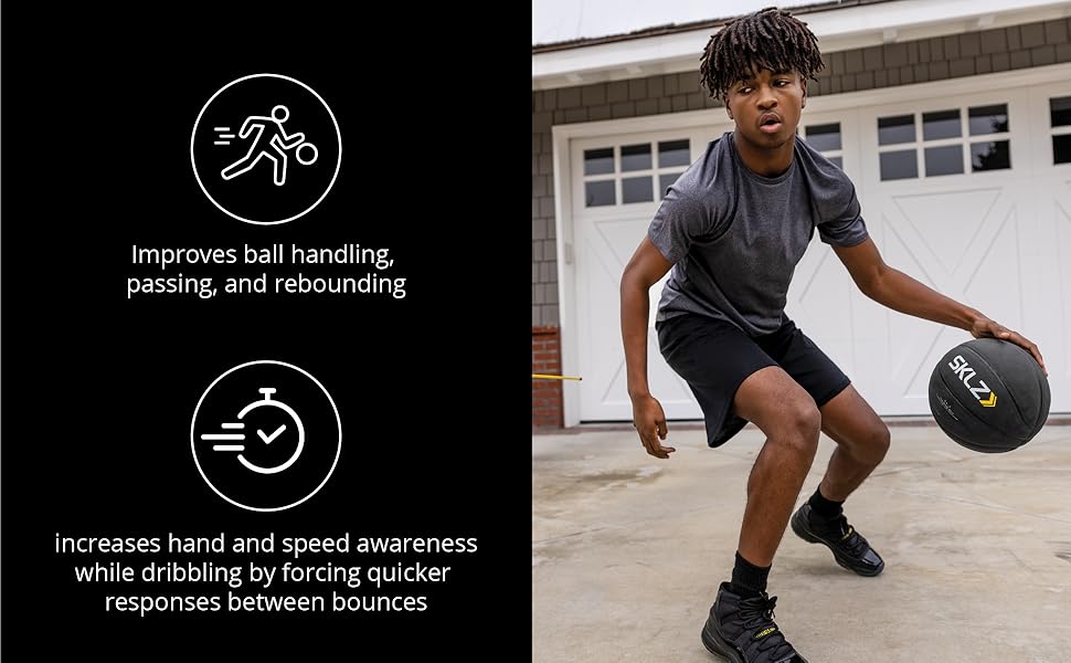 SKLZ, baloncesto, peso pesado, control, dribble