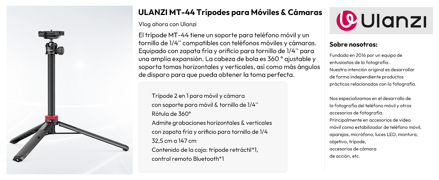 ULANZI Tripode para Móvil 147 cm