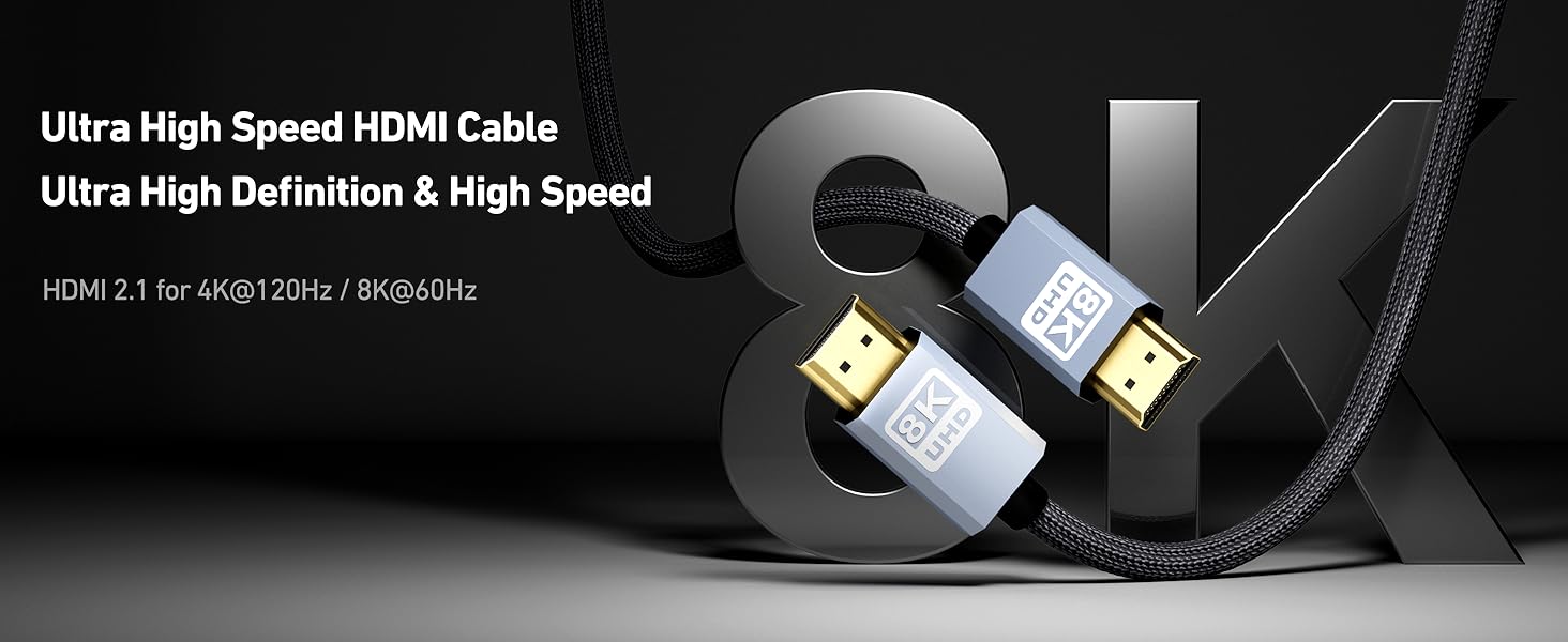 BENFEI Cable HDMI a HDMI 21 Certificado 48 Gbps 4K 240Hz 8K 60Hz
