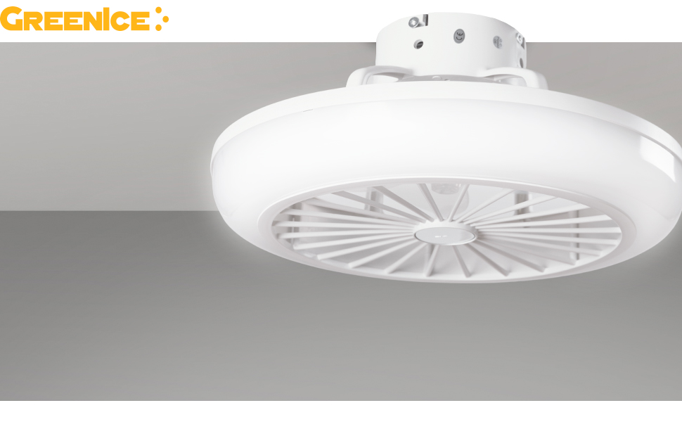 Ventilador de Techo 36W 1800Lm Iluminación LED CCT Variable Control Remoto 50.000H