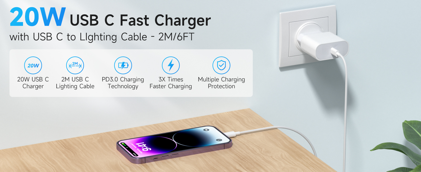 cargador para iphone carga rapida 20w cargador carga rapida for iphone 14 carregador usb c enchufe