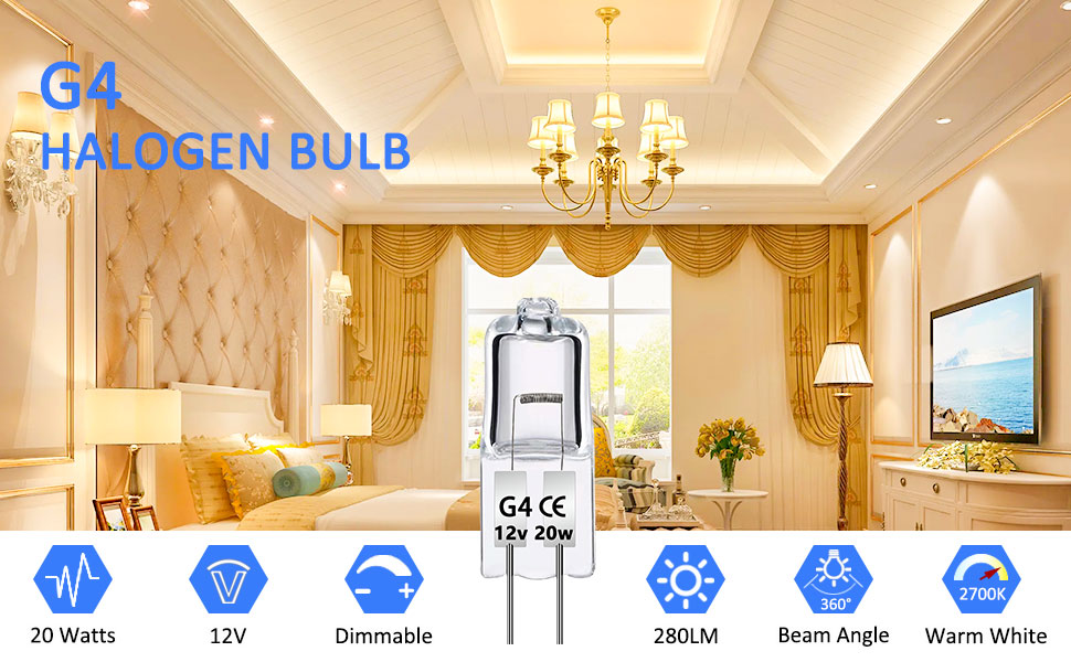 bombilla halogena g4 12v 20w