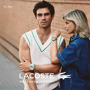Lacoste nueva temporada SS25 relojes para hombre K.J Apa
