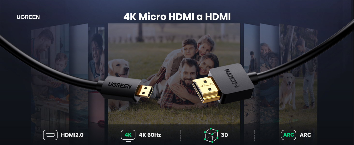Cable Micro HDMI a HDMI 4K