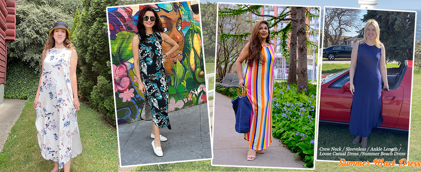 AUSELILY Vestidos Largos Verano Mujer