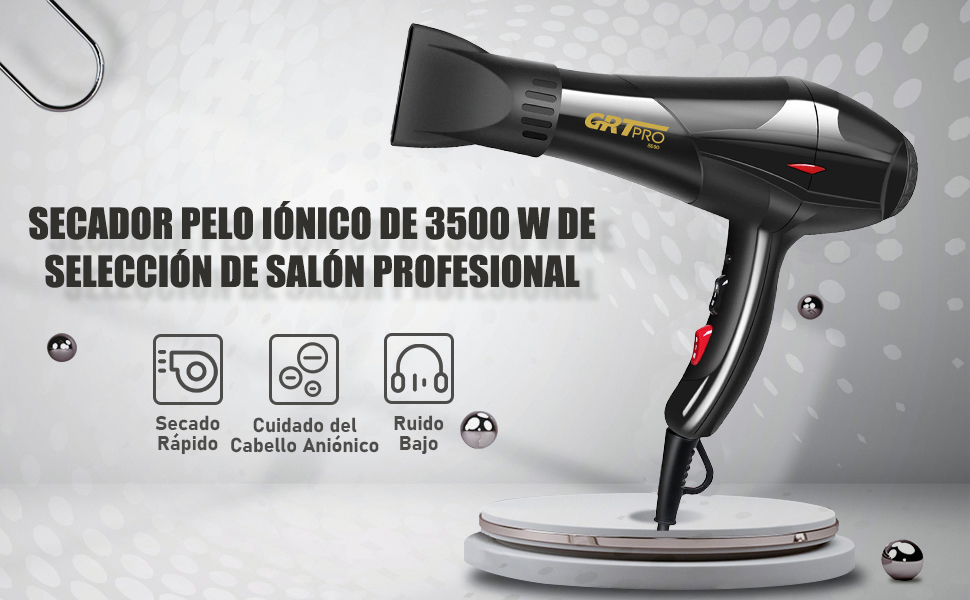 Secador de Pelo Profesional Iónico Motor AC 3500W,