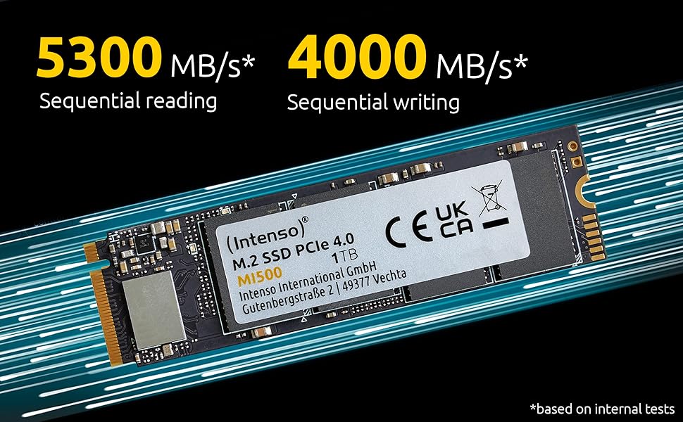 Intenso SSD PCIe MI500 Speed rating