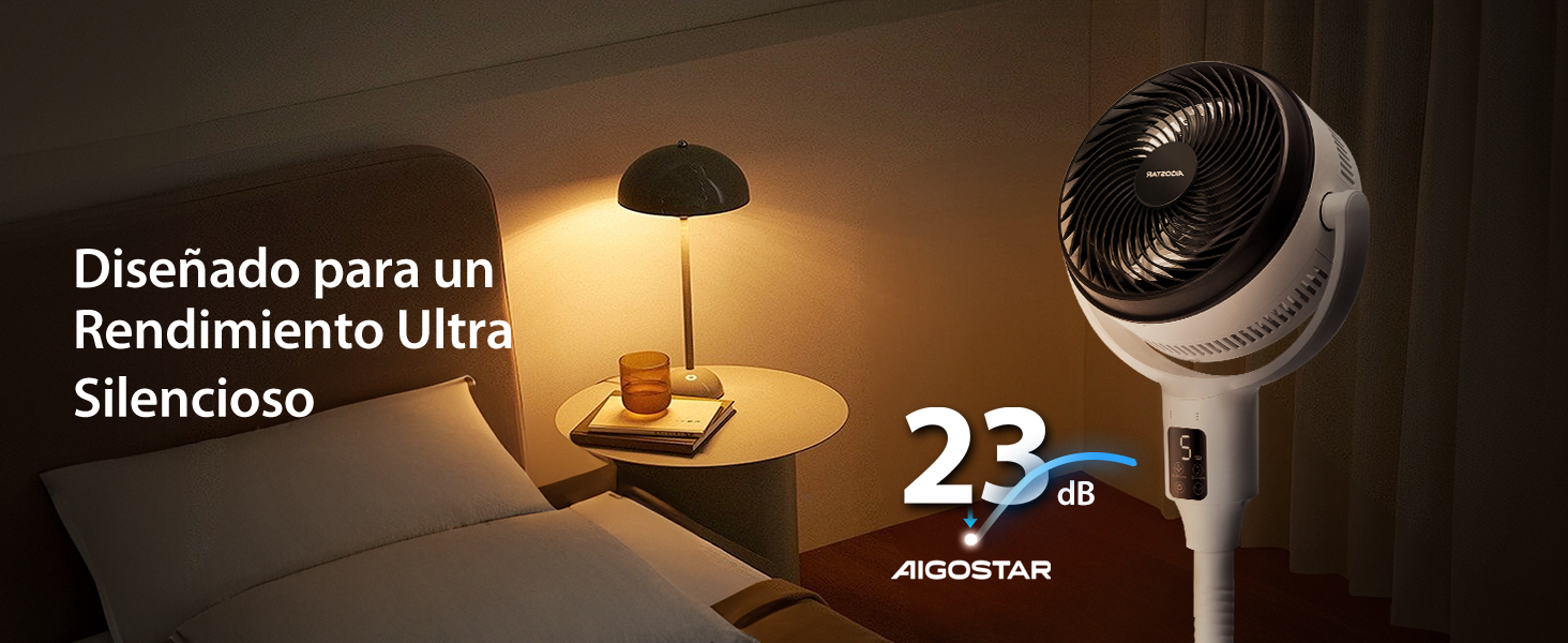 23dB ventilador silencioso de pie