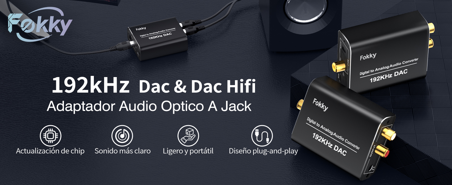 dac dac hifi adaptador audio optico a jack conversor de audio digital a analógico