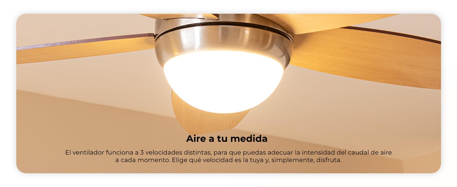 ventilador de techo con luz led ventiladores lampara aspas silencioso dormitorio Cecotec ceiling fan