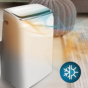 Aire acondicionado portátil / bomba de calor / silencioso / LED / temporizador