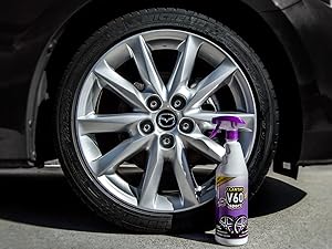 v60 sport limpia llantas con llanta limpia