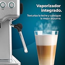 Cafetera barista con 20 bares, manometro y thermoblock.