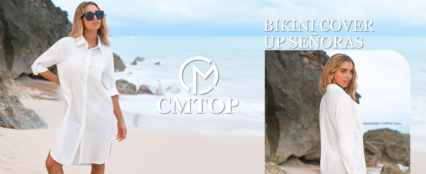 CMTOP Vestido Playa Mujer Verano Largos