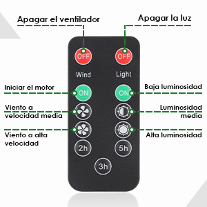 Un control remoto también está disponible