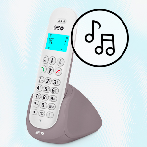 spc art teléfono inalámbrico manos libres identificador de llamadas dect