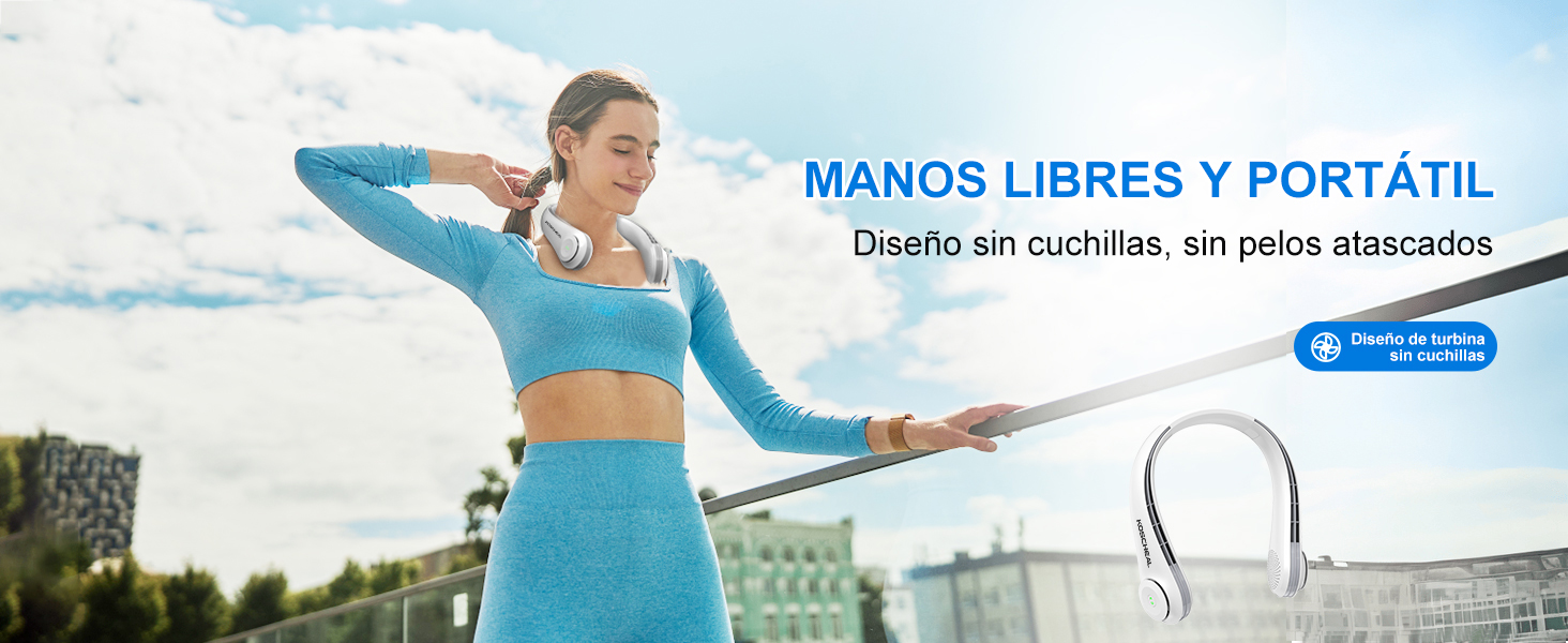 ventilador de cuello colgante sin hojas