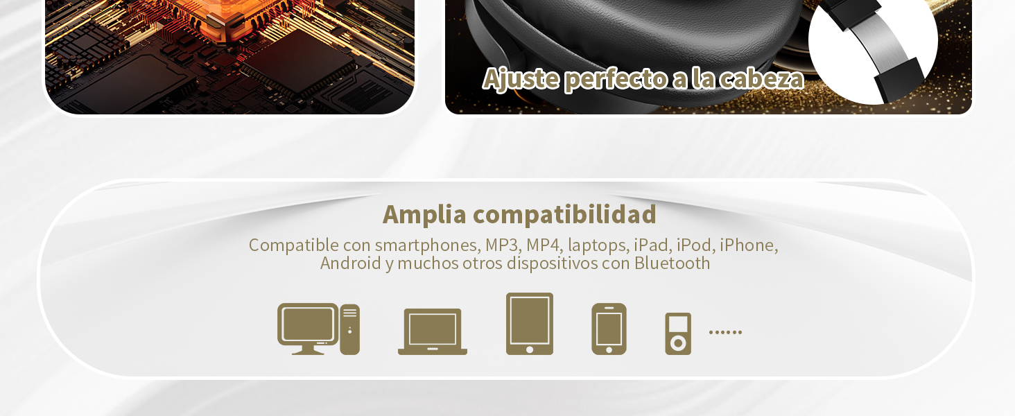 cascos inalambricos bluetooth diadema
