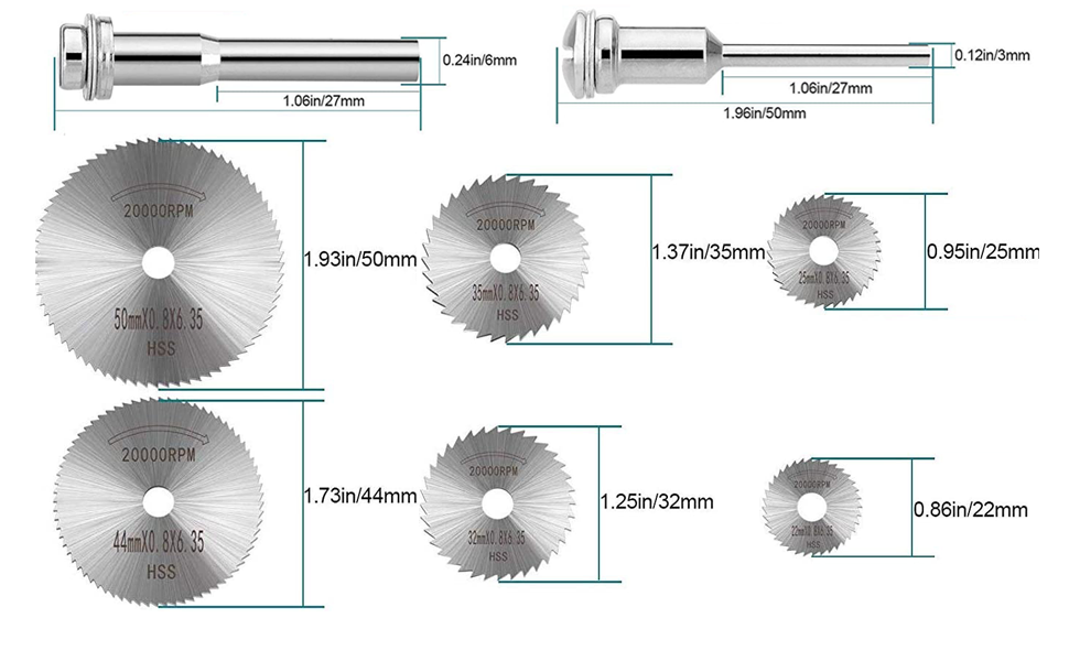 discos para taladro Discos de Corte para la marca Dremel, Accesorios para Herramientas Rotativas