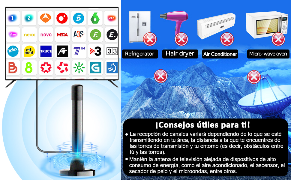 antena tv interior