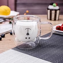 bear glass mug