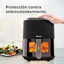 ventana de visualización / Freidora dietética / 4 litros / 9 menús / 1400 W de potencia
