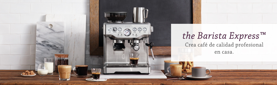 the Barista Express Espresso Machine by Sage, SES875BSS2EEU1A