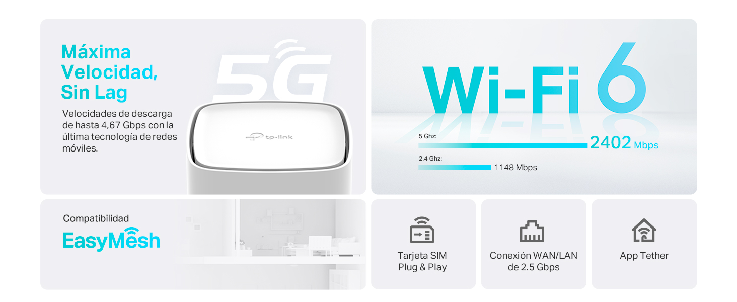Archer NX600 - Nuevo Router 5G Gigabit con Wi-Fi 6 AX3600 de Doble Banda
