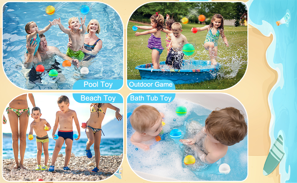 globos de agua reutilizables