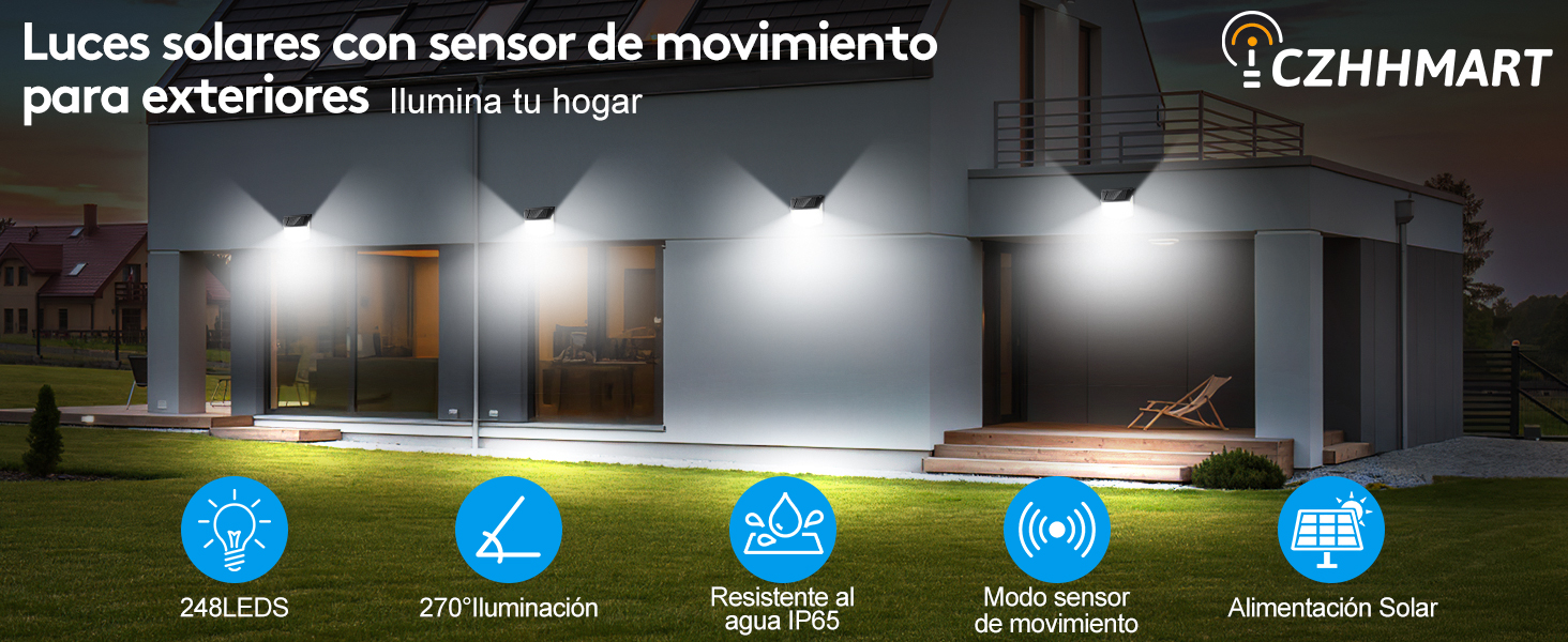 luces solares led exterior jardin